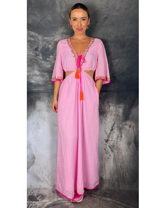 Place Du Soleil Cut-Out Pink Long Φόρεμα Place Du Soleil Cut-Out Pink Long Φόρεμα