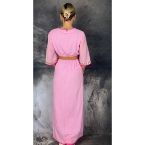 Place Du Soleil Cut-Out Pink Long Φόρεμα Place Du Soleil Cut-Out Pink Long Φόρεμα