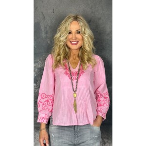 Place Du Soleil Pink & Pink Dark Μπλούζα