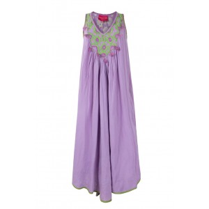 Place Du Soleil Purple Long Φόρεμα