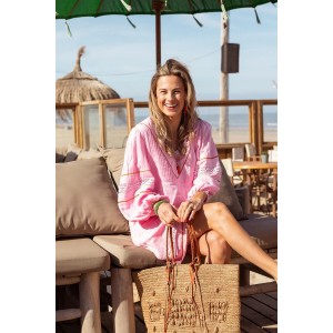 Place Du Soleil Pink Short Φόρεμα