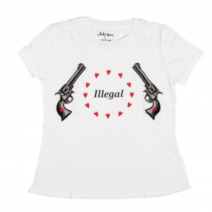 Rocket Queens Illegal T-Shirt Λευκό