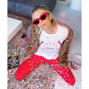 Rocket Queens Illegal T-Shirt Λευκό