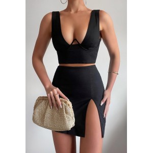 Runaway The Label Roxy Bustier Top & Roxette Φούστα Black Runaway The Label Roxy Bustier Top & Roxette Φούστα Black