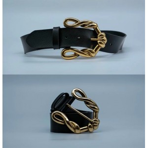 Salt & Pepper Fabia Gold Black Leather Ζώνη Salt & Pepper Fabia Gold Black Leather Ζώνη