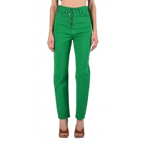 Salt & Pepper Gia Emerald Green Τζιν Παντελόνι