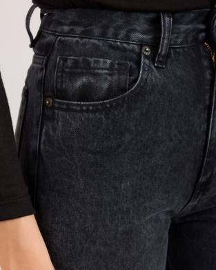 Salt & Pepper Alex Vintage Black Fade Out Flare Denim Παντελόνι