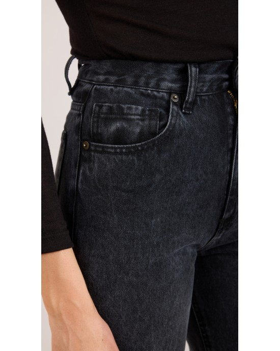 Salt & Pepper Alex Vintage Black Fade Out Flare Denim Παντελόνι