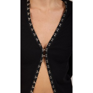 Salt & Pepper Amalia Black Μπλούζα