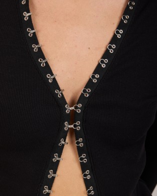 Salt & Pepper Amalia Black Μπλούζα