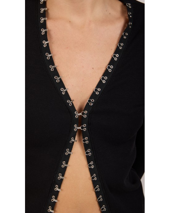 Salt & Pepper Amalia Black Μπλούζα