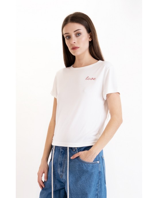 Salt & Pepper Amira Love Off-White Μπλούζα