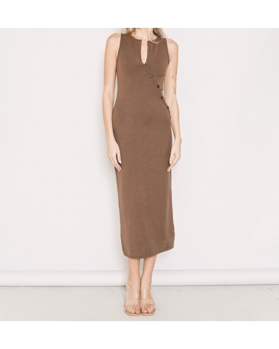 Salt & Pepper Annabelle Brown Midi Φόρεμα