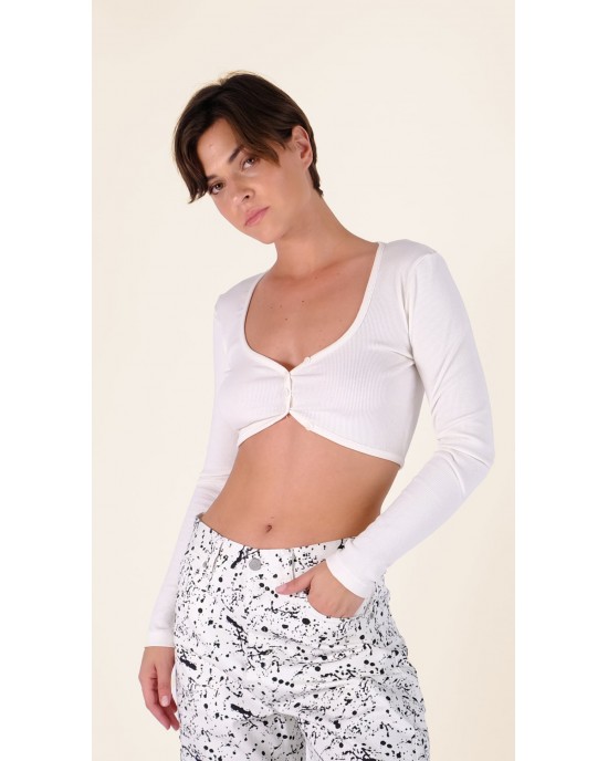 Salt & Pepper Berta White Μπλούζα