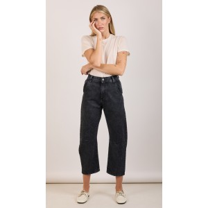 Salt & Pepper Chris Black Pearl Barrel Leg Denim Παντελόνι