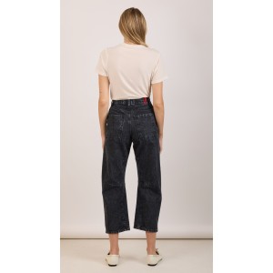 Salt & Pepper Chris Black Pearl Barrel Leg Denim Παντελόνι