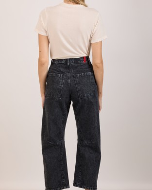 Salt & Pepper Chris Black Pearl Barrel Leg Denim Παντελόνι