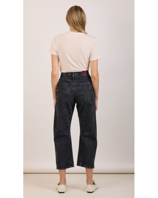 Salt & Pepper Chris Black Pearl Barrel Leg Denim Παντελόνι