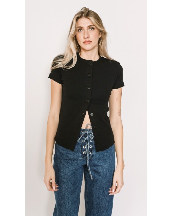 Salt & Pepper Christy Black Μπλούζα