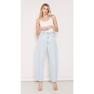 Salt & Pepper Gwen Bleached Cropped Wide Leg Τζιν Παντελόνι