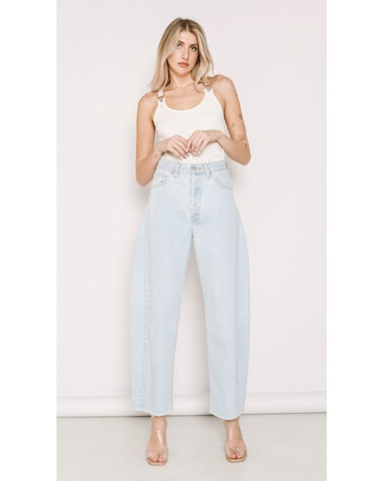 Salt & Pepper Gwen Bleached Cropped Wide Leg Τζιν Παντελόνι