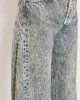 Salt & Pepper Gwen Grey Pearl Cropped Τζιν Ψηλόμεσο Wide-Leg Παντελόνι