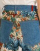 Salt & Pepper Gwen Indigo Flowers Wide-Leg Τζιν Παντελόνι