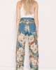Salt & Pepper Gwen Indigo Flowers Wide-Leg Τζιν Παντελόνι