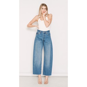 Salt & Pepper Gwen Medium Studded Ψηλόμεσο Wide Leg Τζιν Παντελόνι