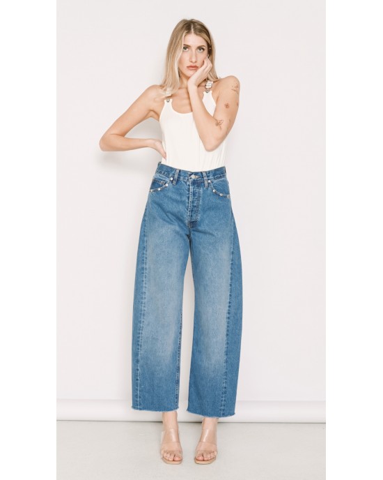 Salt & Pepper Gwen Medium Studded Ψηλόμεσο Wide Leg Τζιν Παντελόνι
