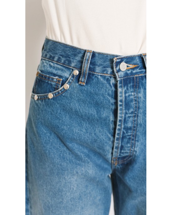Salt & Pepper Gwen Medium Studded Ψηλόμεσο Wide Leg Τζιν Παντελόνι