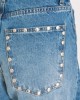Salt & Pepper Gwen Medium Studded Ψηλόμεσο Wide Leg Τζιν Παντελόνι