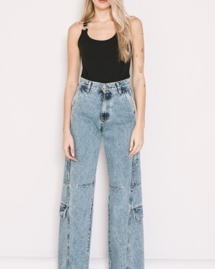 Salt & Pepper Kenzie Barrel Τζιν Φαρδύ Ψηλόμεσο Παντελόνι