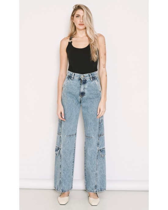 Salt & Pepper Kenzie Barrel Τζιν Φαρδύ Ψηλόμεσο Παντελόνι