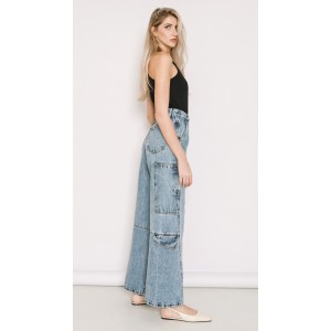 Salt & Pepper Kenzie Barrel Τζιν Φαρδύ Ψηλόμεσο Παντελόνι