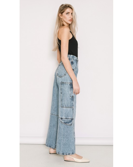 Salt & Pepper Kenzie Barrel Τζιν Φαρδύ Ψηλόμεσο Παντελόνι