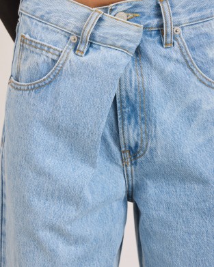 Salt & Pepper Luna Light Wide Leg Denim Παντελόνι