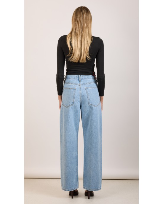Salt & Pepper Luna Light Wide Leg Denim Παντελόνι