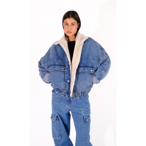 Salt & Pepper Madelyn Super S/W Fur Τζιν Μπουφάν