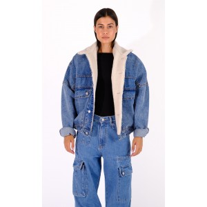 Salt & Pepper Madelyn Super S/W Fur Τζιν Μπουφάν