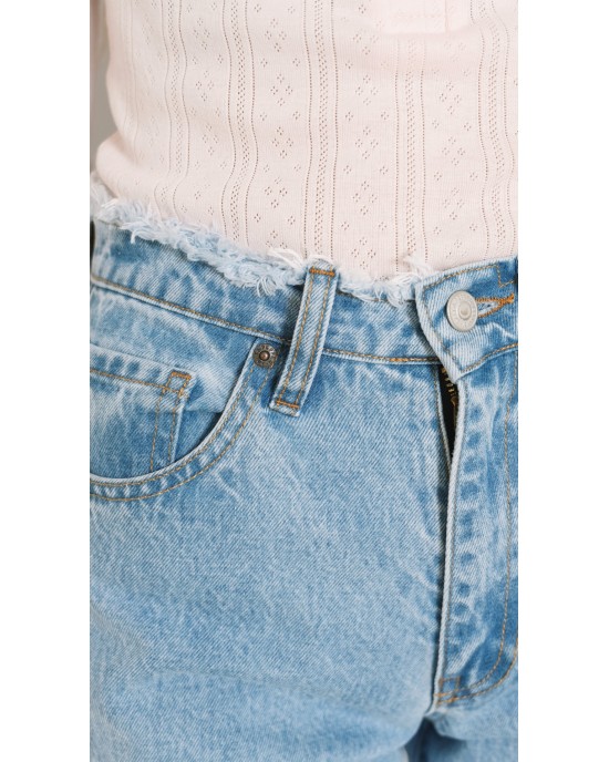 Salt & Pepper Marissa Light Frayed Τζιν Παντελόνι