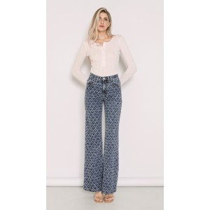 Salt & Pepper Marissa S/W Hearts Wide Leg Τζιν Παντελόνι