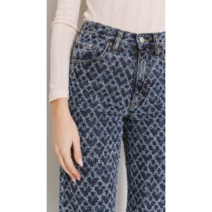 Salt & Pepper Marissa S/W Hearts Wide Leg Τζιν Παντελόνι