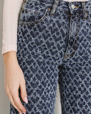 Salt & Pepper Marissa S/W Hearts Wide Leg Τζιν Παντελόνι