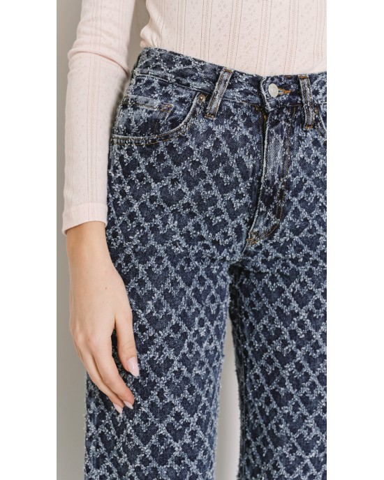 Salt & Pepper Marissa S/W Hearts Wide Leg Τζιν Παντελόνι