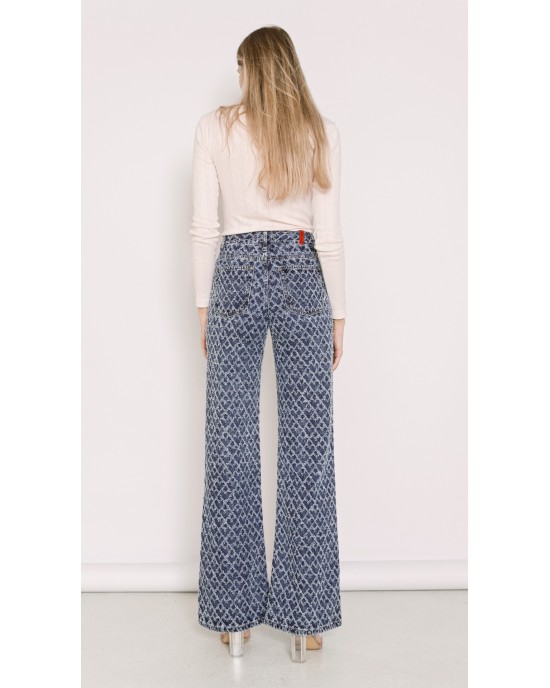 Salt & Pepper Marissa S/W Hearts Wide Leg Τζιν Παντελόνι