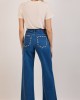 Salt & Pepper Marissa S/W Studded Wide Leg Denim Παντελόνι