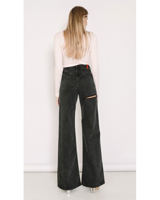 Salt & Pepper Marissa Vintage Black Edgy Τζιν Παντελόνι