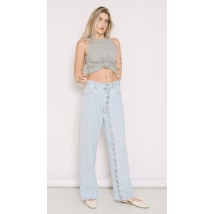 Salt & Pepper Marley Bleached Τζιν Ψηλόμεσο Παντελόνι