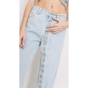 Salt & Pepper Marley Bleached Τζιν Ψηλόμεσο Παντελόνι